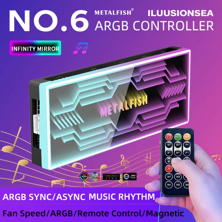 METALFISH%20ARGB%20Fan%20Controller%20With%204Pin%20PWM%20For%20Computer%20Cooling%20SYNC%20CPU%20Radiator%205V%203Pin%20LED%20Strip%20Remote%20Controller%20-%20Image%202
