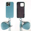 Crossbody Lanyard Genuine Leather Case For iPhone 16 Pro Max 15Pro 11 13 12 14Pro Cover Cases With Strap Leather Bag For Airpods. 