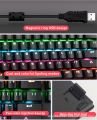 Gaming Mechanical Keyboard Game Anti-ghosting  RGB Mix Backlit Blue Switch 87key teclado mecanico For Game Laptop PC. 