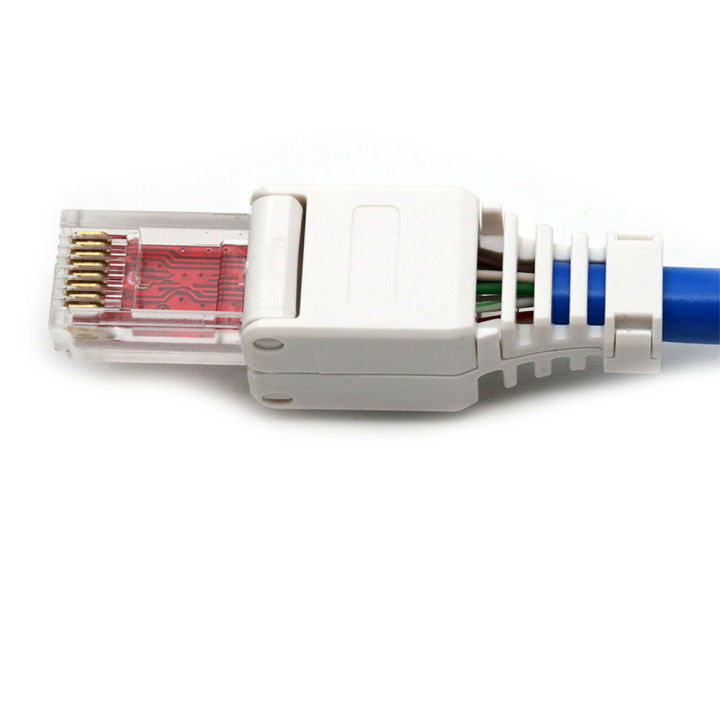 8P8C No Tool-less CCTV POE Plug RJ45 Connector Crystal CAT6