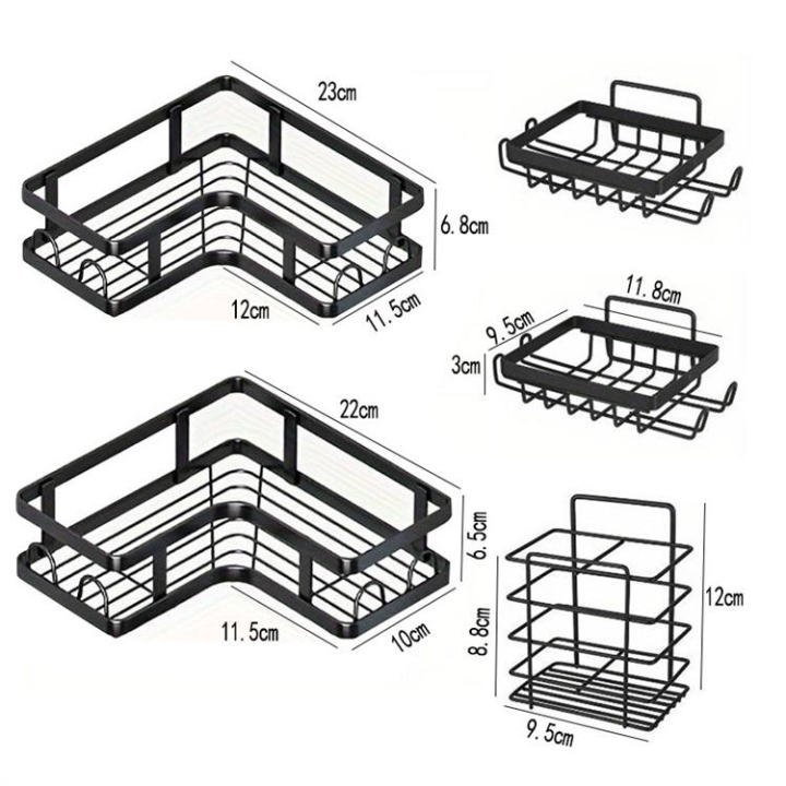 5-Piece%20Bathroom%20Organizer%20Set%20-%20Self-Adhesive%20Corner%20Shower%20Caddy,%20Soap%20Dish%20&%20Toothbrush%20Holder%20-%20Rust-Proof%20Stainless%20Steel%20-%20No%20Drilling%20Wall%20Mount%20Storage%20Rack%20(Black)%20-%20Image%206