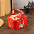 1Pc Vintage Small Storage Tin Metal Candy Box Gift Box Cookie Gift Box Storage Dounp. 