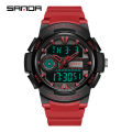 SANDA Top Brand Men's Watches Sport Military Quartz Watch 50M Waterproof Wristwatch for Men Clock relogios masculino 6082. 