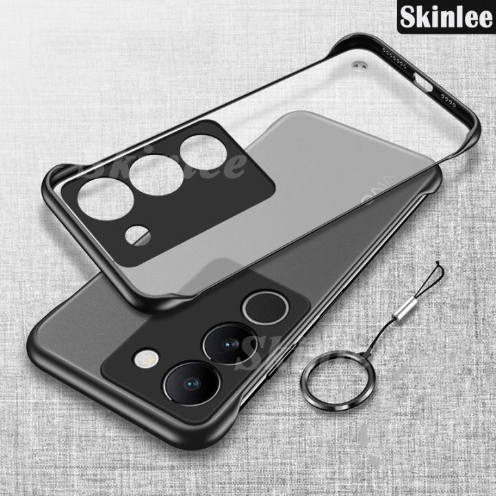 For Vivo V29 Pro Case Thin Frameless Case Clear Matte Back Cover for ...