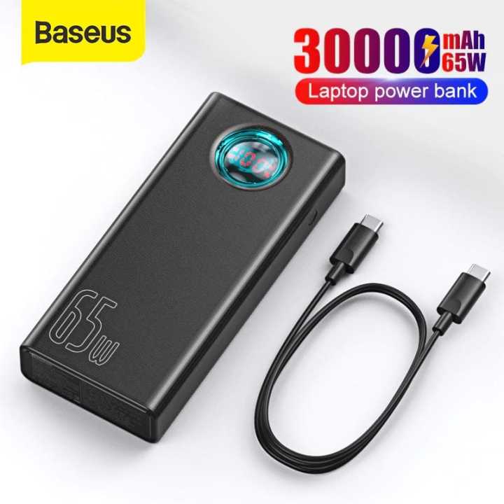 Baseus Amblight 65W 30,000mAh Power Bank Digital Display Fast Charging Power Bank For Laptop, Phone & Other Devices - WITH WARRANTY