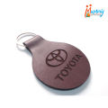 Customized Leather Key Tag double side. 