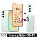Samsung Galaxy S24FE Matte Privacy tempered Glass For samsung S24 FE S23FE 3 in 1 Anti Blue Light Ray Tempered Glass Screen Protector and Camera Lens Glass Protector. 