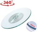 Rotating Revolving glass Cakes Stand ,glass turn table-25cm. 