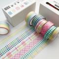 Basic grid Adhesive Tape Black white lines Masking Tape Diy Scrapbooking Sticker Label Japanese Stationery. 