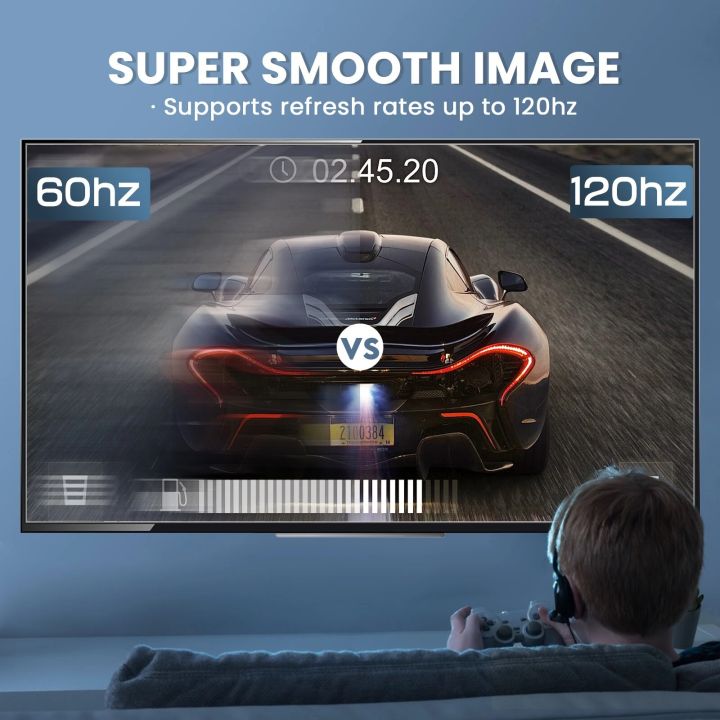 HDMI%202.1%20Cable%20HDMI%20Cord%208K%2060Hz%204K%20120Hz%2048Gbps%20EARC%20ARC%20HDCP%20Ultra%20High%20Speed%20HDR%20for%20HD%20TV%20Laptop%20Projector%20PS4%20PS5%20-%20Image%205