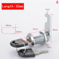 Hardware Cylinder Locks Door Cabinet Mailbox Padlock Drawer Cupboard Lock. 