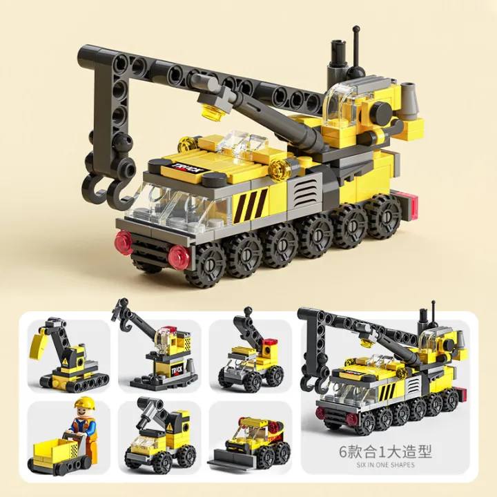 Mini%206%20In%201%20Building%20Blocks%20DIY%20Police%20Car%20Fire%20Model%20Lego%20Bricks%20Kids%20Educational%20Toy%20For%20Lego%20-%20Image%202
