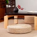 Tatami floor pillow seat 45cm yoga mat round cushion couch mat straw meditation thickening soft yoga equipment. 