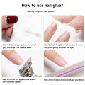 Fast Drying Nail Glue Mxbon Glitter Acrylic Nail Nail Adhesive False Tips Bond Fast Drying Fingernail Extension Bonder. 