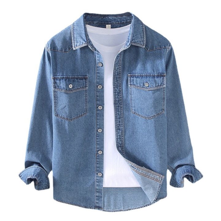 Denim Style Spring and Summer Men's New Shirt Coat Men's Casual