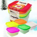 Freezer Container Set (5 Pcs) – Polymate |  Food Storage Container Set | Storage Container | Air Tight seal | Microwave safe | 13cm X 10cm X 13cm. 