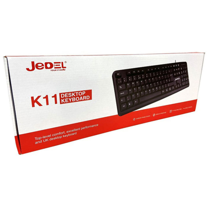 Jedel K11 Slim USB Wired Keyboard - KB-JED-K11