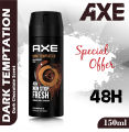 AXE Body Spray 150ml | 48H Long-Lasting Deodorant for Men | Dark Temptation, Apollo, Excite, Musk, Adrenalin. 