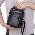 Men's Mobile Phone Bag Leather Mini Pouch Crossbody Tote for Men Small Shoulder Bag Cowhide Multi-Functional Waist Bag Shoulder Bag. 
