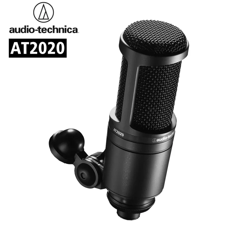 Audio-Technica AT2020 Cardioid Condenser Studio XLR Microphone, Ideal for Project/Home Studio Applications, Black