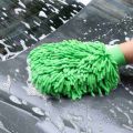 1Pc Waterproof Car Wash Microfiber Chenille Double-faced Thick Gloves Cleaning Mitt for Auto Care Accessories Random Color. 