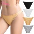 Muses Mall Breathable Women Panties Low-rise Hollow Stitching Bikini Briefs for Women Solid Color Strap Underpants Women Panties. 