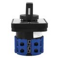 660V 20A Switch 4-Position 2 Pole Rotary Selector Universal Rotary Cam Changeover Switch Electric Motor Reversing Switch. 