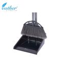 DUSTPAN AND BROOM SET WITH 70CM PLASTIC COATED METAL HANDLES - FEATHER BRAND. 