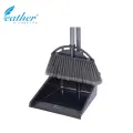 DUSTPAN AND BROOM SET WITH 70CM PLASTIC COATED METAL HANDLES - FEATHER BRAND. 
