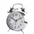 Bedside Traditional Classic Saxon Wind Up Double Bell Alarm Clock Chrome Home Decor Art DIY Ornament Room Decoration. 
