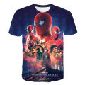 New Marvel Spiderman T Shirts Summer Fashion Short-sleeved 3d Printed Sports Tops Tees Boys Girls Round Neck T-shirts Trapstars. 