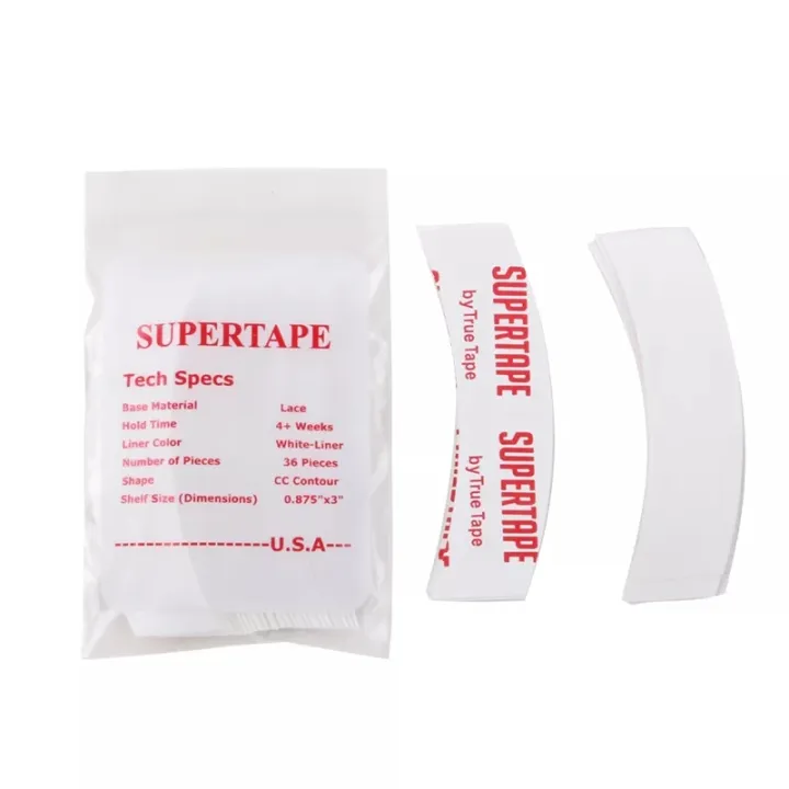 36pcs/lot Supertape Waterproof Hair Tape Double Side Adhesive Super Tape For Lace Wig Toupee Replacement Hairdresser Accessories