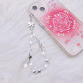 Original DIY Handmade Cute Alloy Phone Charms Women Pendant Kawaii Keychain Strap Lanyard With Star Bead Cartoon Accessories Creek. 