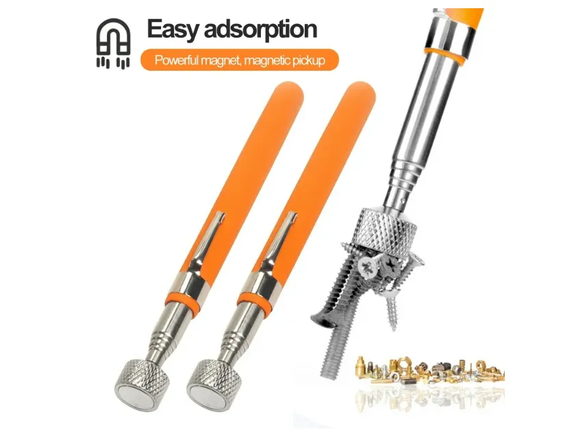 Telescopic Magnetic Pickup Tool - Strong Magnet, Extendable and Portable