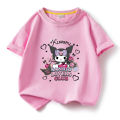 Kuromi cartoon CHILDREN'S wear short sleeve T-shirt pure cotton summer new girls' top girls half sleeve T-shirt baby gift. 