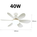 【Fast Delivery 1-4 day】Remote Fan Light, Dimmable LED Ceiling Fan, Quiet, 3-Speed Timer, E27 Screw Base. 