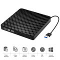 External CD DVD Drive, USB 3.0 and Type-C Portable CD DVD +/-Rw Drive Reader, DVD/CD ROM Burner Rewriter, DVD Drive. 