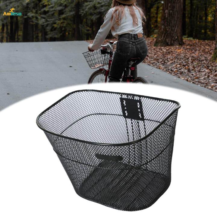 Bike Basket Basket Cycling Carrier Large Space Detachable Durable Rustproof Bike Front Basket Cargo Rack for Cycling Outdoor