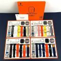 FENDIOR S100 ULTRA 9 7 IN 1 STRAP BIG DISPLAY WIRELESS CHARGING JELLY CASE WITH 7 STRAPS BLUETOOTH CALLING ULTRA SMARTWATCH. 
