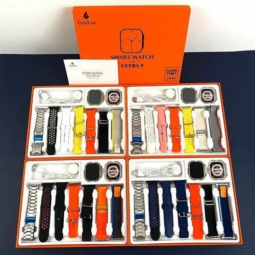 FENDIOR%20S100%20ULTRA%209%207%20IN%201%20STRAP%20BIG%20DISPLAY%20WIRELESS%20CHARGING%20JELLY%20CASE%20WITH%207%20STRAPS%20BLUETOOTH%20CALLING%20ULTRA%20SMARTWATCH%20-%20Image%203