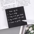 【ZOSR】50 Sheets Concise Pure Black Sticky Notes Student Tearable Square Note Paper. 