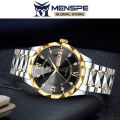 MENSPE Mens Fashion Dia Calendar 30M Waterproof Quartz Steel Band Men Wrist Watch With Luminous Pointers. 