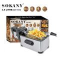 Sokany Stainless Steel 3.5 L Electric Deep Fryer -WJ800. 
