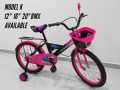 ACCESS BMX Kids Bicycle Model K Pink Color 20 Inch for Age 7 and Above with Front Basket and Rear Carrier Bicycle Accessories. 