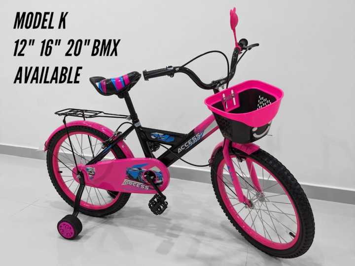ACCESS%20BMX%20Kids%20Bicycle%20Model%20K%20Pink%20Color%2020%20Inch%20for%20Age%207%20and%20Above%20with%20Front%20Basket%20and%20Rear%20Carrier%20Bicycle%20Accessories%20-%20Image%203
