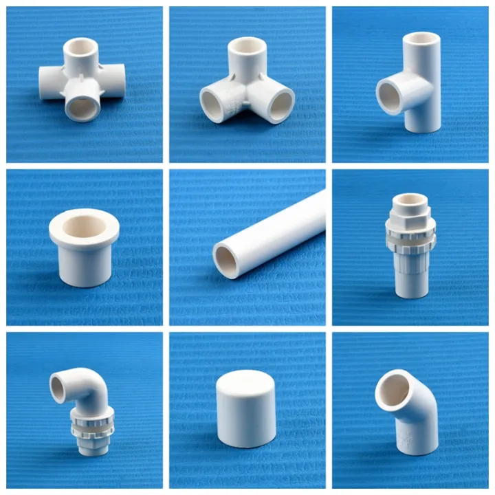 2~15pcs 16mm White Pvc Fittings Straight Elbow Solid Equal Tee ...
