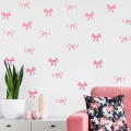 Cute Bow Fridge Stickers Boho Pink Wall Decorative Stickers Love Heart Bow Pvc for Dorm Room Bedroom Kids Girls Room. 