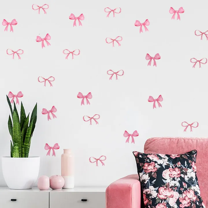 Cute%20Bow%20Fridge%20Stickers%20Boho%20Pink%20Wall%20Decorative%20Stickers%20Love%20Heart%20Bow%20Pvc%20for%20Dorm%20Room%20Bedroom%20Kids%20Girls%20Room%20-%20Image%208