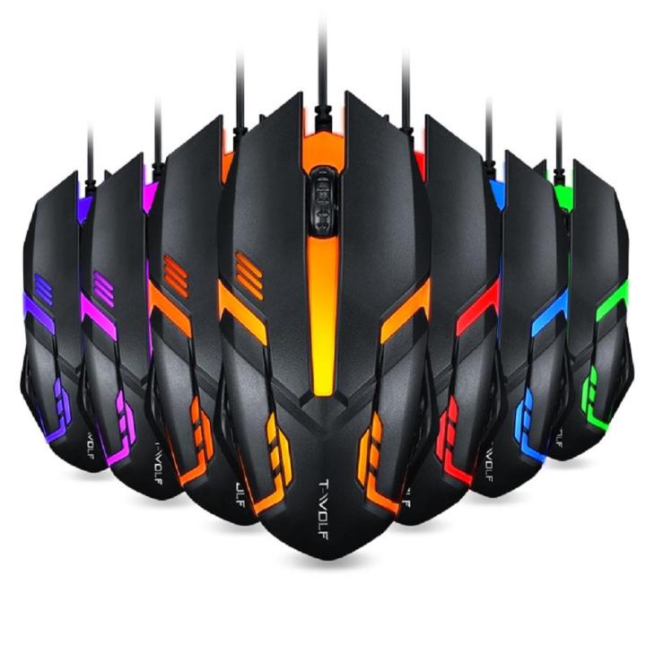 T-Wolf V1 RGB  Wired USB Gaming Mouse