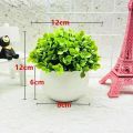 1 Pcs Artificial Plants Potted Green Bonsai Small Tree Grass Plants Pot Ornament Fake Flowers for Home Garden Decoration Wedding Party. 